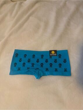 Joe Boxer Blue Boyshorts with Black Skull Print